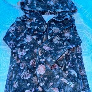 Rare Lululemon Athletica Floral Hoodie - Black and Pink